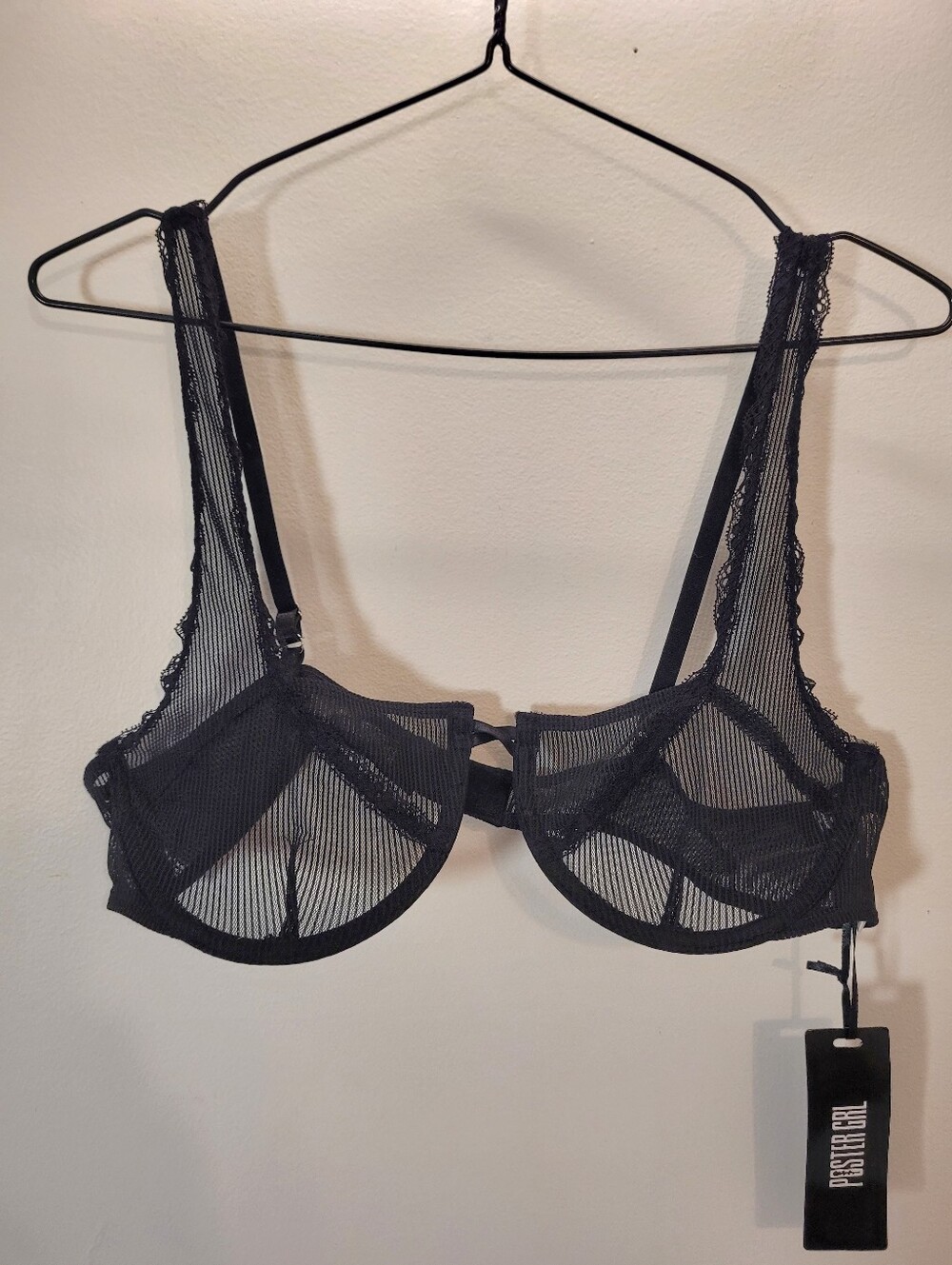 POSTER GIRL Dollskill Black Sheer Underwire Bra NWT - Size M